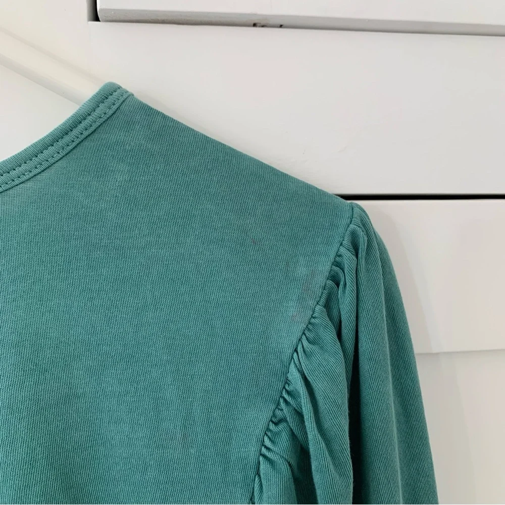 Old Navy Teal Vintage Easy Puff Sleeve Top Size XL